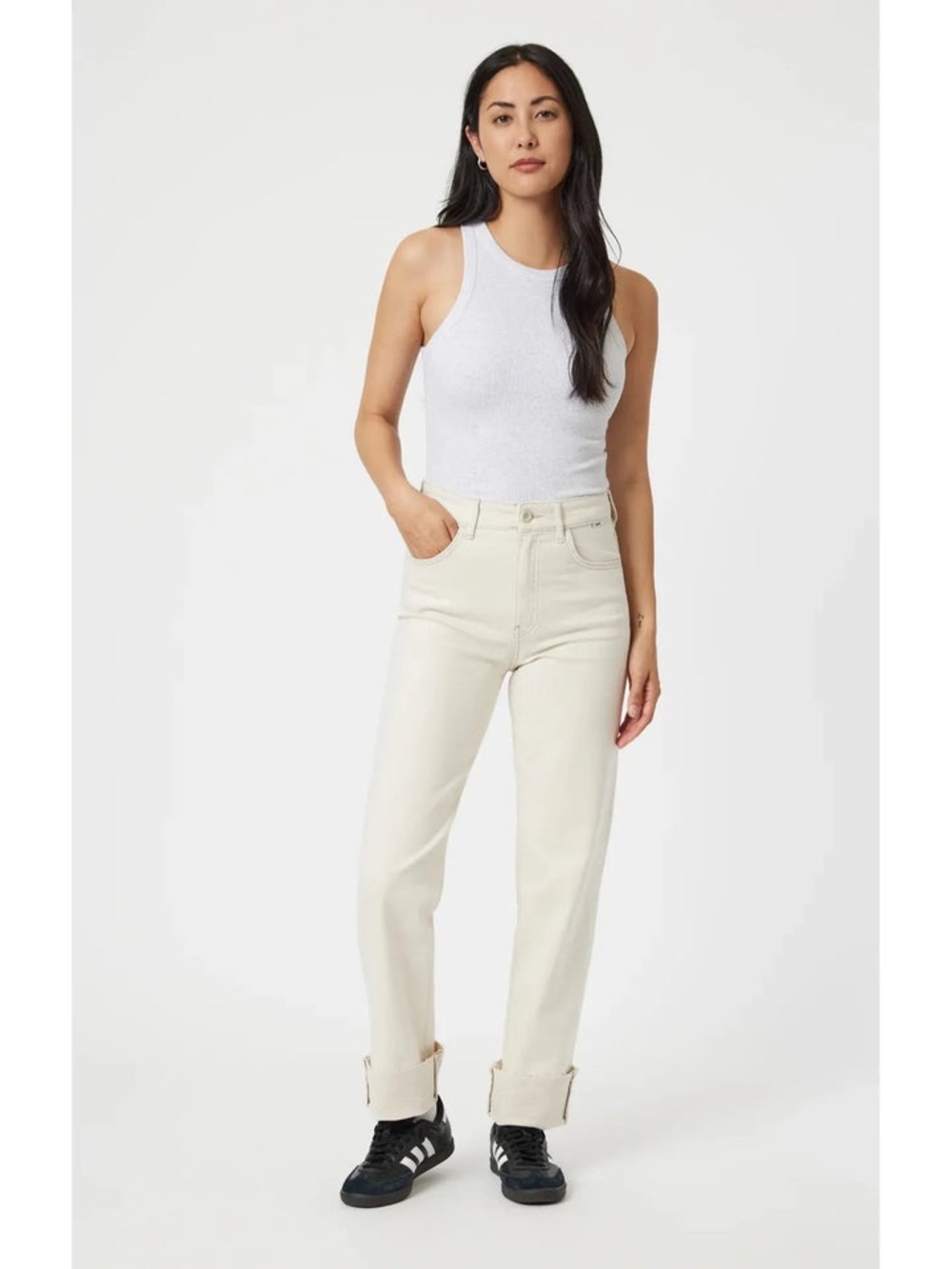 MAVI - SAVANNAH CUFFED STRAIGHT LEG IN NATURAL ECRU DENIM Jeans 25/31